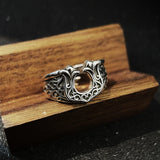 Gothic Adjustable Lucky Horseshoe Ring