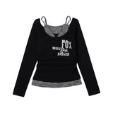 ゴシックパッチワークグラフィックTシャツ