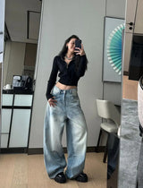 Vintage High Waist Oversized Wide Jeans