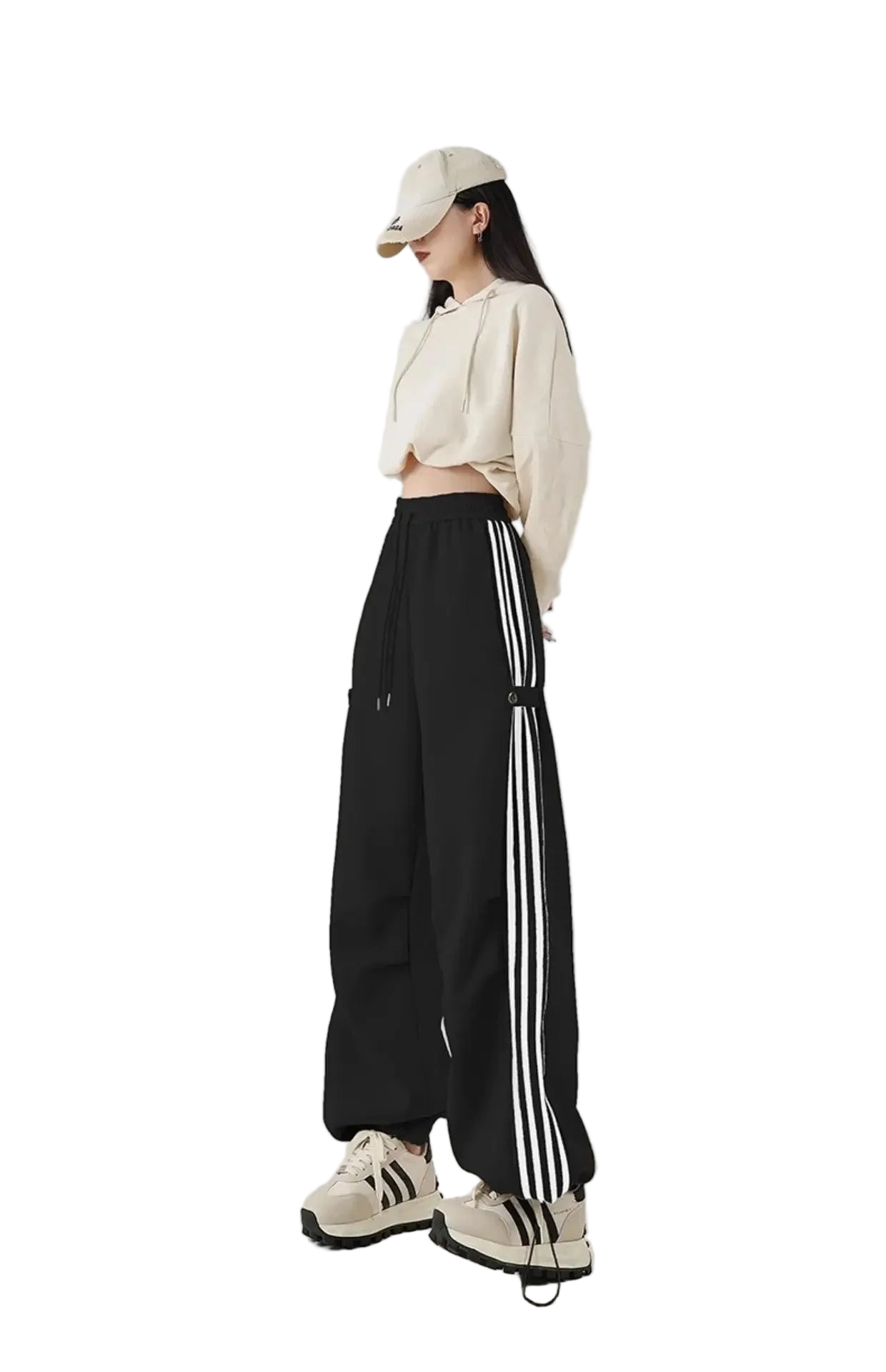Y2K Wide-Leg Track Sweatpants