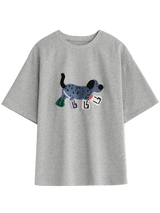 Fun Dog Embroidered T-shirt
