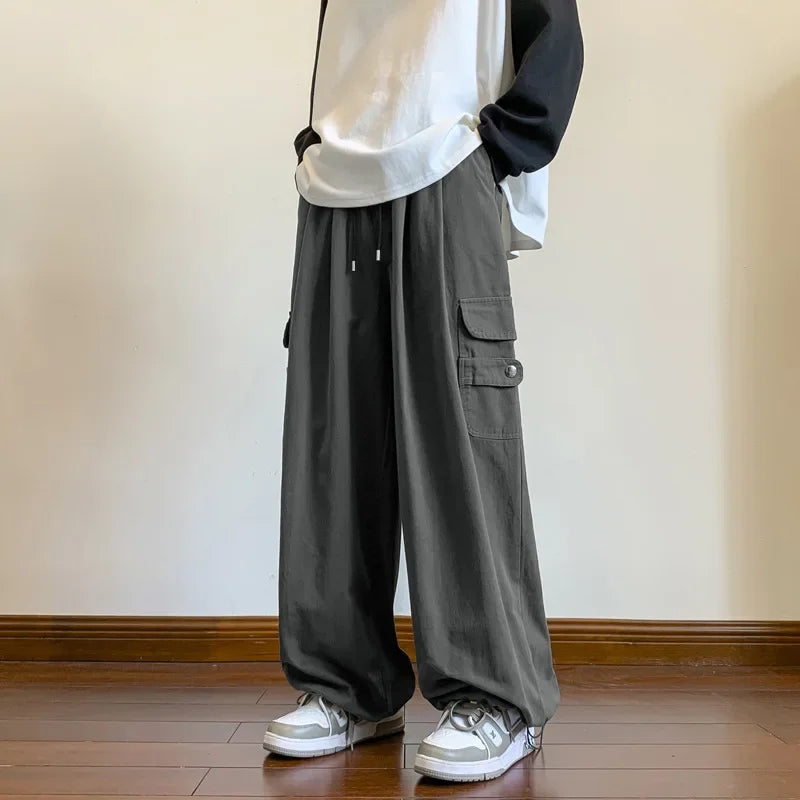 Vintage Casual Summer Drawstring Cargo Pants