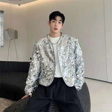 Veste de rue tendance et élégante à empiècements de sequins