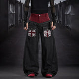 Marled New Double Layer Splicing Jeans