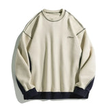 Insulated Loose Casual Letter Splice Sweatshirt