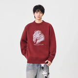 Cozy Winter Horse Pattern Crewneck Sweater