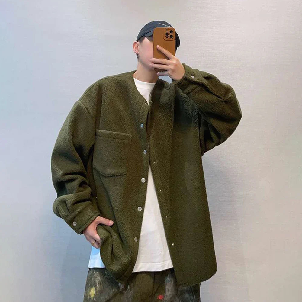 Veste décontractée en polaire imitation cachemire