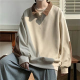 Y2K Warm Loose Half Zipper Sweatshirt