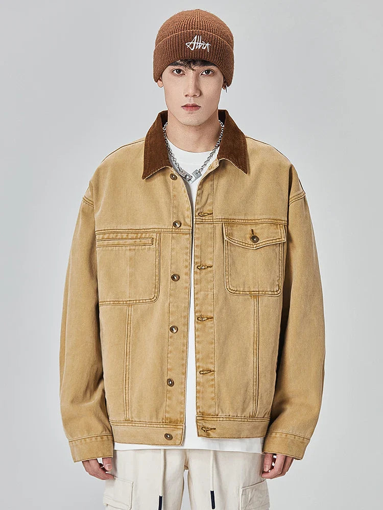 Veste en jean délavée style années 2000