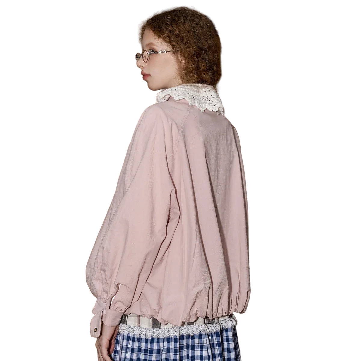 Vintage Floral Lace-Collar Women’s Cute Retro Jacket