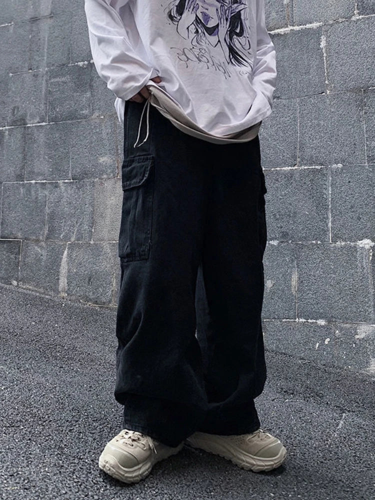 Autumn Trendy Loose Fit Denim Cargo Jeans