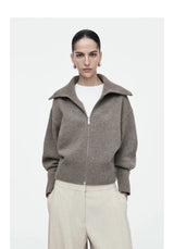 Ethereal Winter Cos Casual Knitted Zipper Sweater