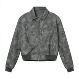 Veste en cuir rose dégradée pour homme