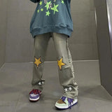 High Waist Vintage Star Hip Hop Jeans