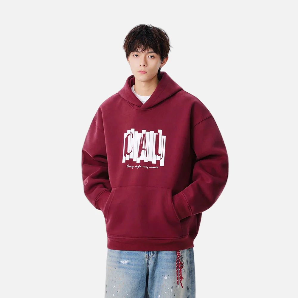 Versatile Winter Graphic Print Casual Hoodie