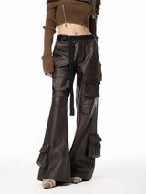 Vintage-Cargohosen aus Leder im amerikanischen Stil