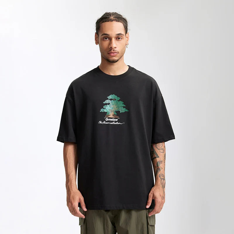 Thick Print Loose Fit Heavyweight T-Shirt