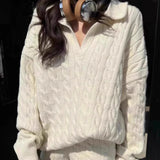 Cable Knit Sweater and Shorts Set