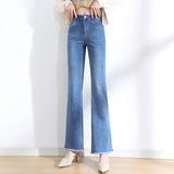 Pantalon en jean taille haute Light Academia