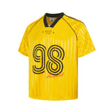 Trendy Striped Letter Print V-Neck Sport T-Shirt