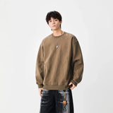 Durable Washed Crew Neck Sweatshirt
