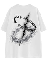 ゴシックレタープリント クルーネックTシャツ