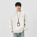 Cozy Embroidered Logo Crew Neck Sweatshirt