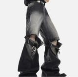 Advanced Flare Button Pocket Hip Jeans