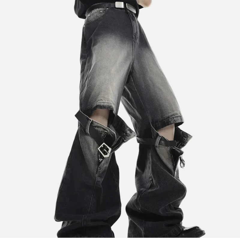 Advanced Flare Button Pocket Hip Jeans