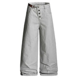 Streetwear Hip Hop Solid Color Belted Pants