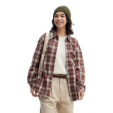 Oversized Drop Shoulder Plaid Shirt