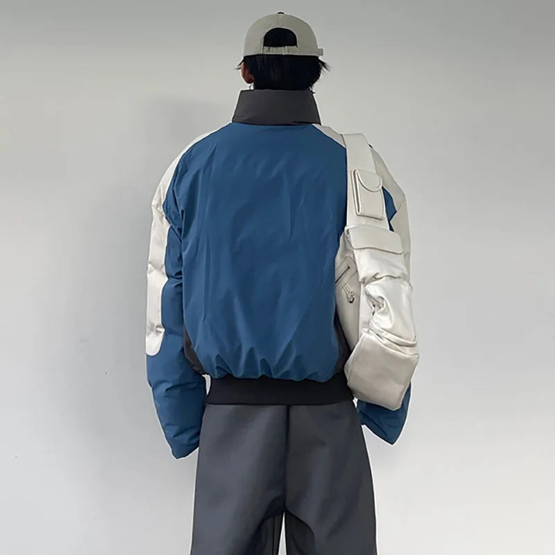Veste d'hiver vintage patchwork en coton matelassé