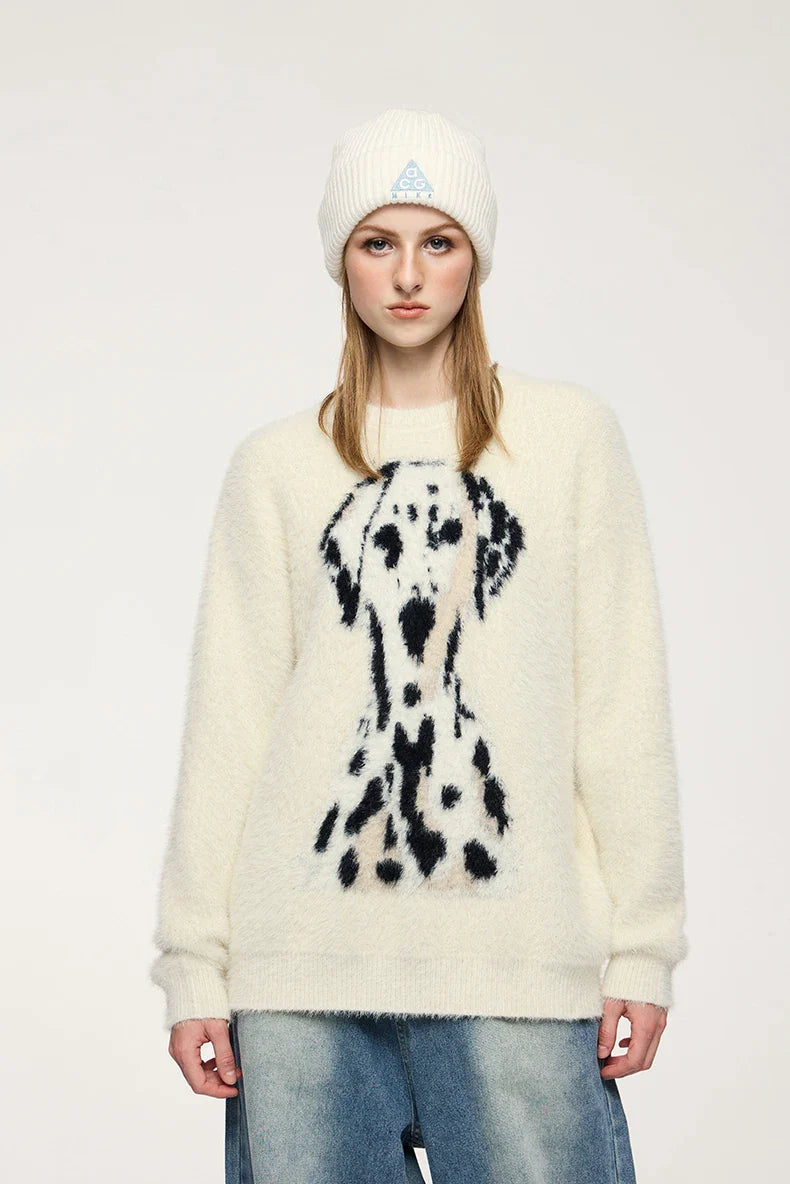 Dalmatiner-Print-Pullover