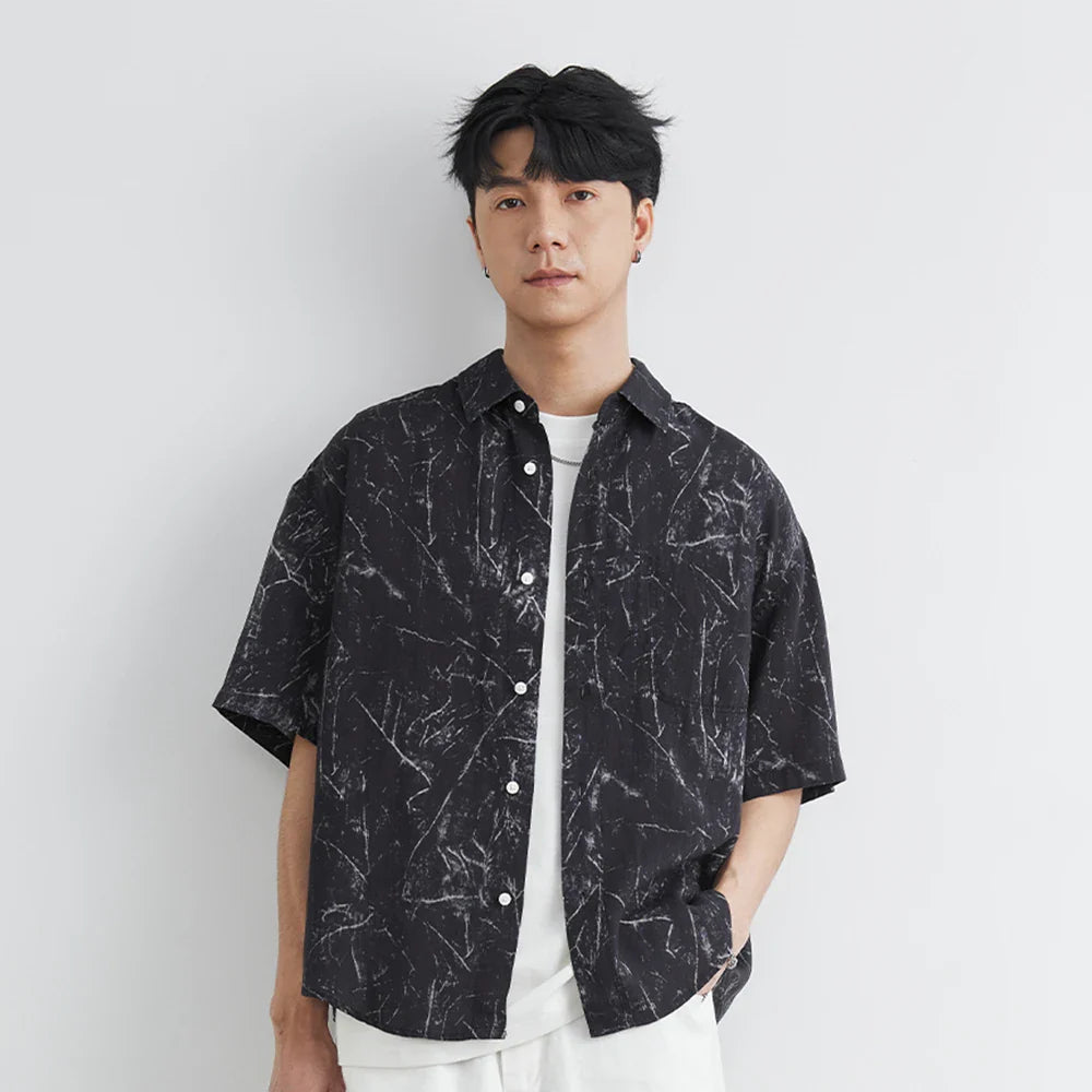 Lässiges Button-Down-Hemd im koreanischen Stil