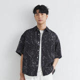 Lässiges Button-Down-Hemd im koreanischen Stil
