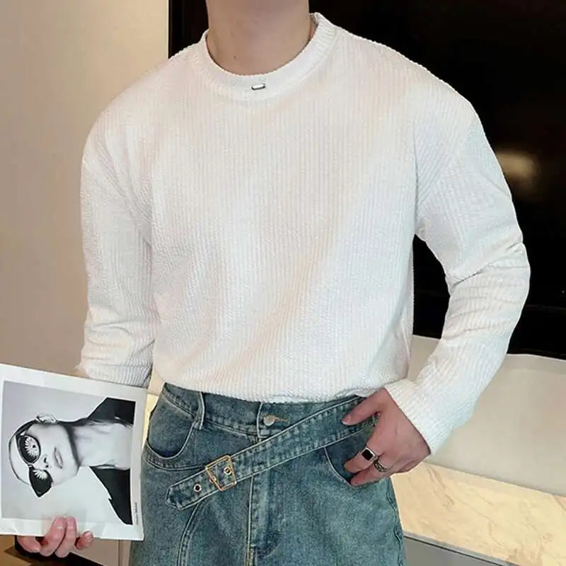 Koreanischer, lockerer Langarmpullover