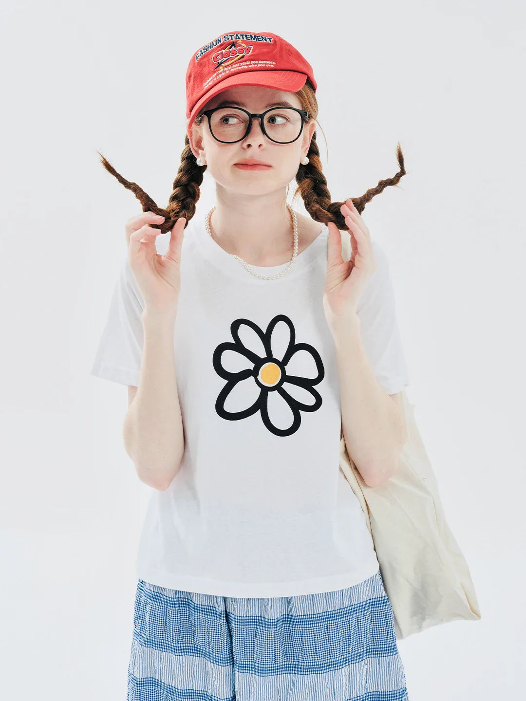 Trendy Stylish Floral Print White T-Shirt