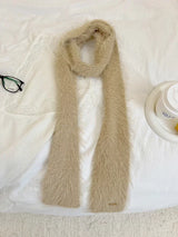 Fuzzy Long Strip Solid Color Scarves