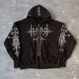 Veste en cuir PU noir à col montant