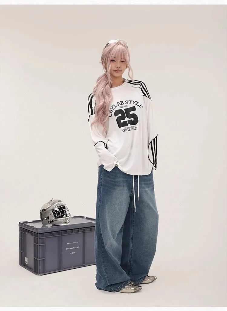 アーバンヒップホップ長袖スウェットシャツ