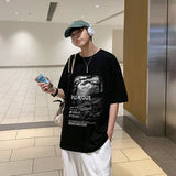 Streetwear Oversized Gothic Grafik-T-Shirt