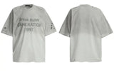 Stylisches Y2K Grunge Grafik-Tie-Dye-Zerrissenes T-Shirt