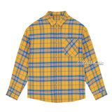 Chemise à carreaux tartan Reddachic à revers contrastés