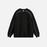 Plush Retro High Street Zipper Sweatshirt