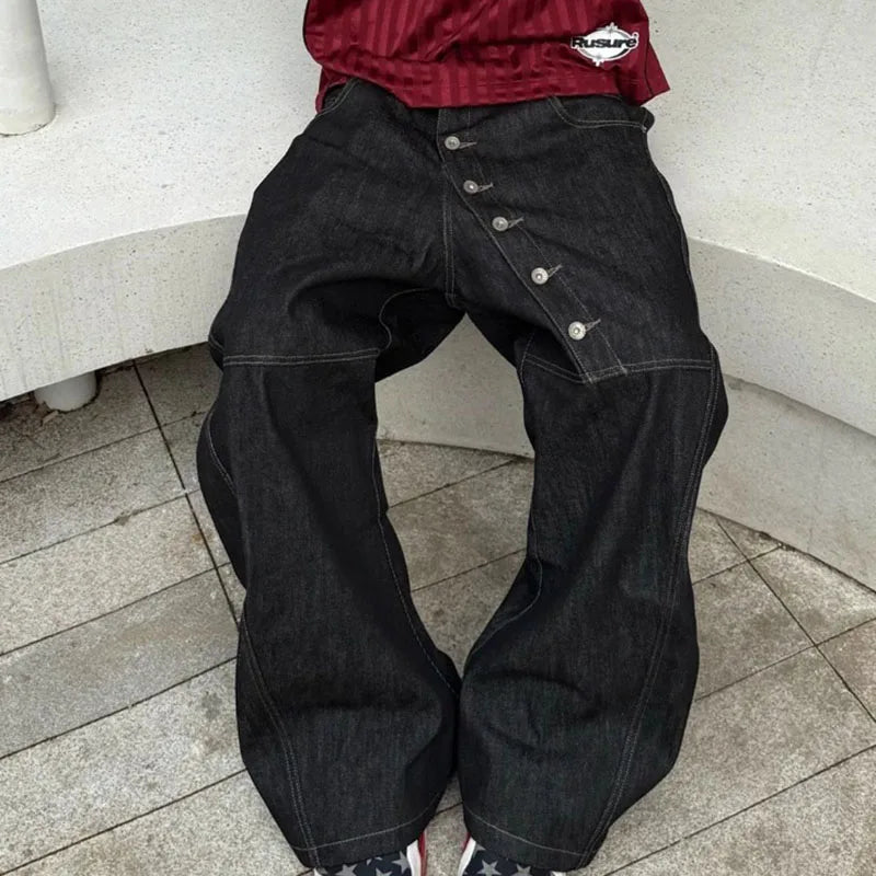Jean droit à boucle