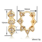 Dainty Circle Rivet Design Hoop Earrings