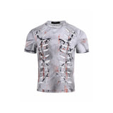 Schmal geschnittenes, handbemaltes T-Shirt mit Lochmuster
