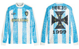T-shirt à manches longues rayé en maille tie-dye haut de gamme