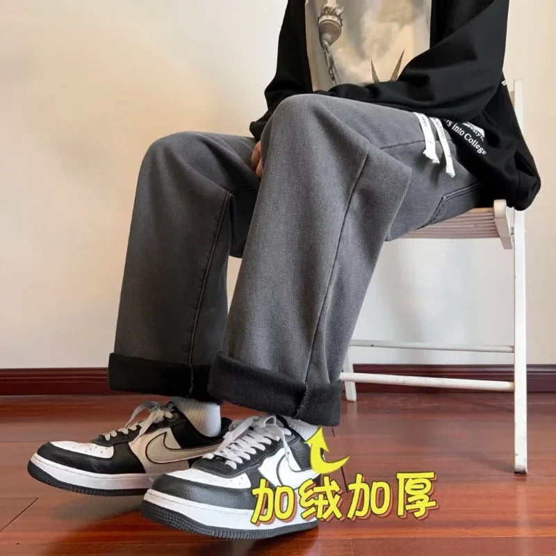 Cozy Velvet wool Wide Leg Sweatpants