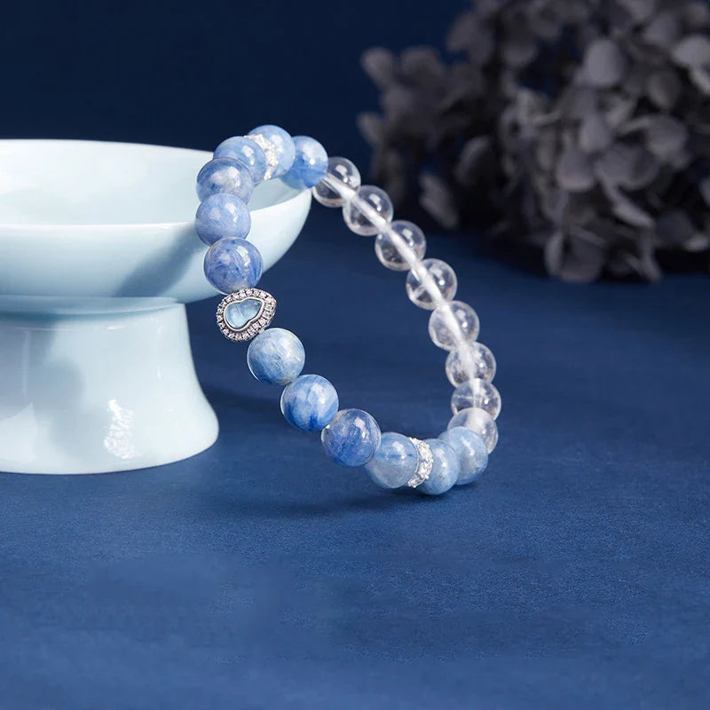 Exquisite Crystal Blue Bead Bracelet